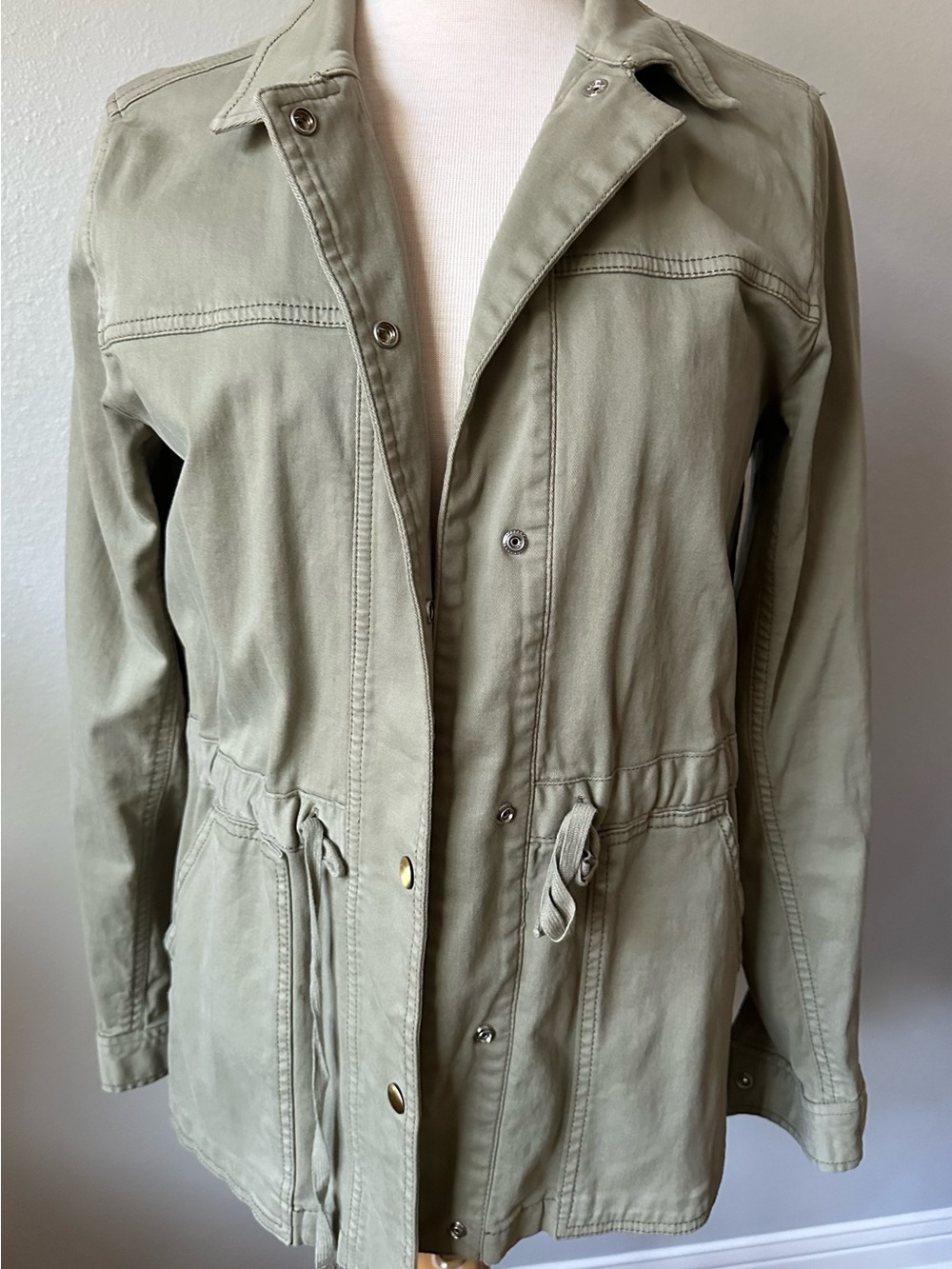 Lucky Brand Olive Utility Drawstring Jacket
